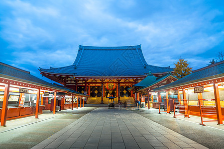 东京浅usa地区Sensoji寺寺庙天空地标崇拜蓝色文化旅行入口宝塔佛教徒图片