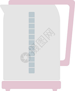 电热水壶半平面颜色矢量对象图片