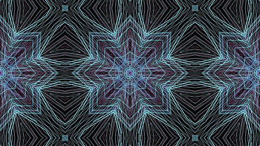 圆形抽象几何图案 曼陀罗万花筒蓝色黑色圆圈三角形瑜伽冥想马赛克魔法设计图片