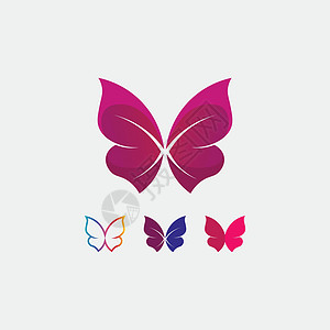 矢量蝴蝶概念图标 标识 它制作图案矢量工作室温泉昆虫身体女士互联网飞行女性保健皮肤图片