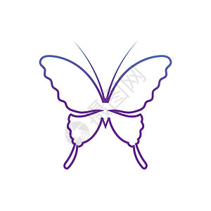 矢量蝴蝶概念简单彩色图标标志矢量动物昆虫女性身体飞行温泉卫生皮肤互联网标识头发瑜伽图片