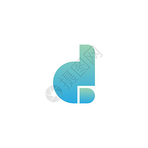 字母 D 标志图标设计概念艺术品牌叶子奢华公司插图身份圆圈蓝色字体背景图片
