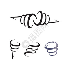 风暴和龙卷风标志设计 vecto天际天空结构事故城市道路景观天气危险标记图片