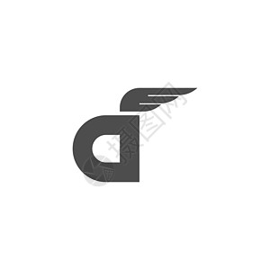 字母 D 标志图标设计概念叶子蓝色身份六边形圆圈插图奢华品牌字体社区背景图片