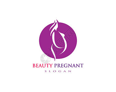 怀孕的标志矢量图标模板标识母亲女性插图妈妈白色健康孩子母性侧影背景图片
