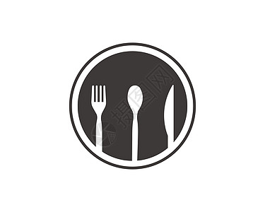 咖啡馆或餐馆的抽象标志桌子团体咖啡店工具刀具早餐餐饮晚餐菜单勺子图片