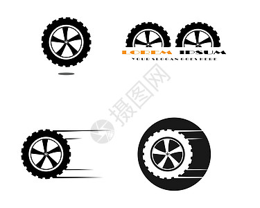 轮胎标志矢量模板推广汽车圆形服务黑色商业磁盘插图质量维修图片