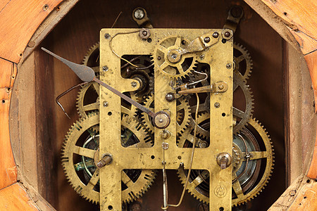 老手表古时的齿轮金属古董圆圈工程机器引擎手表宏观力量车轮背景
