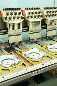 机器刺绣技术制造业衣服团体工具棉布服装生产工厂材料图片