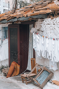 Durres 阿尔巴尼亚 - 2019年9月2日 Durres市中心的旧房屋图片