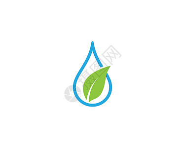 生态水标志图片液体插图叶子植物环境蓝色公司水滴标识绿色背景图片