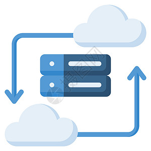 云数据库图标设计平面颜色样式图片