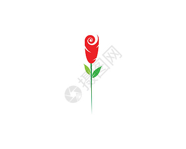 玫瑰花标志 vecto创造力玫瑰花园公司商业生态农场叶子插图身份图片