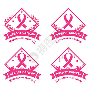 乳腺癌宣传月设计 乳腺癌粉红丝带横幅预防摄影疾病药品丝带乳腺社区插图帮助组织图片
