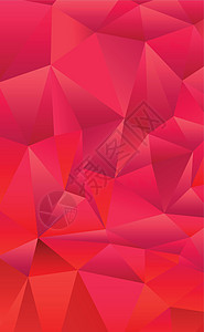 不同大小的红色梯度三角形矢量背景技术商业马赛克水晶活力多边形几何学装饰品插图图片