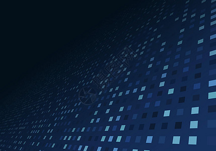 抽象技术数字数据蓝色方形像素图案透视背景背景图片