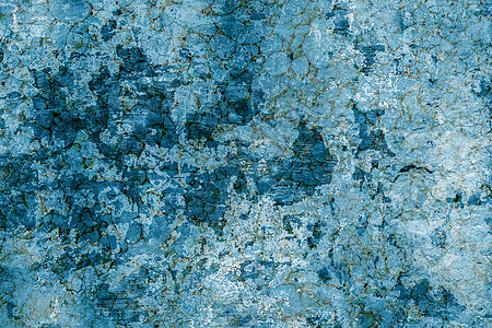 裂纹和划痕结构复杂的蓝墙纹理图片