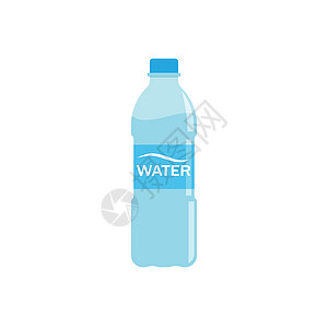 水瓶图标矢量图设计茶点瓶装矿物运动塑料液体空气插图苏打标签图片