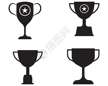 奖杯杯矢量图标获胜者符号网络奖杯收益图片插画标志形象图片