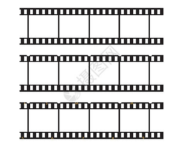 幻灯片标志模板矢量图白色记录地带条纹卷轴带子塑料屏幕正方形摄影背景图片