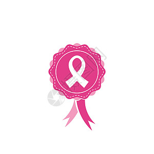 粉红丝带乳腺癌 ico女性活动协会海报插图女孩丝带胸部女士力量图片
