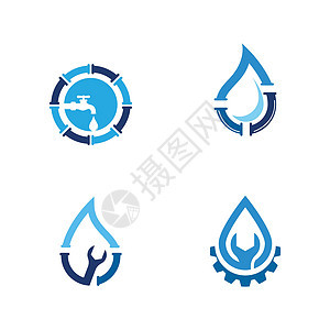 水暖标志矢量图标设计它制作图案工具公司机械控制维修工程浴室管子工作燃料图片