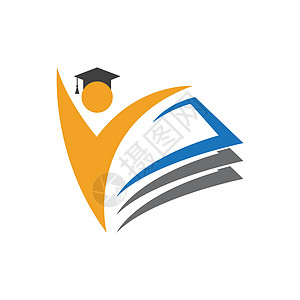 教育标志模板 vecto木板图书馆学习学校文凭插图帽子商业身份大学图片