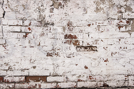 抽象的红色白色石墙城市纹理 有破旧的损坏的白色膏药的老红砖墙 粉刷成白色的砖墙又脏又臭的背景 石雕框架 grunge 空壁纸石膏图片