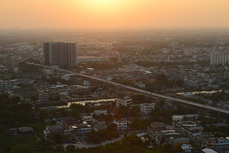Bangkok家庭天线阳光生活建筑居住房子背景图片