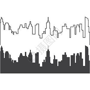 城市天际线背景 vecto黑色景观建筑学摩天大楼街道市中心插图艺术办公室建筑图片