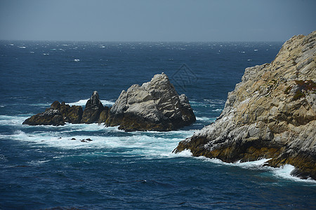 内地海岸悬崖天空岩石旅游海滩蓝色海岸线波浪支撑风景图片