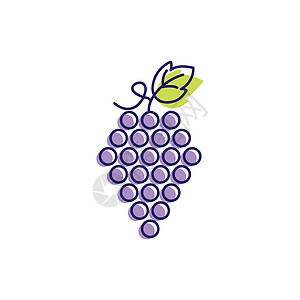 葡萄矢量图标插图设计葡萄园配种水果藤蔓浆果红色和睦农场桌子食物图片