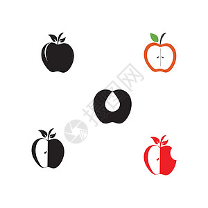 苹果矢量图设计甜点小吃营养叶子果味圆圈标识水果花园食物图片