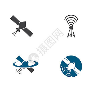 卫星图标矢量图解设计车站技术电子产品播送天空广播信号互联网抛物线盘子图片