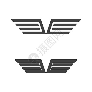 翼猎鹰标志模板 vecto星星标识金融航班商业标签奢华翅膀盔甲公司图片