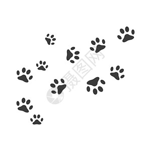 爪子标志设计矢量它制作图案动物服务踪迹插图痕迹老虎脚印野生动物脚趾宠物图片
