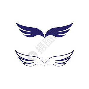 猎鹰翼图标模板 vecto插图盔甲标签团队身份航班商业金子公司金融图片