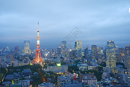 东京塔台风景市中心城市场景旅行天际建筑学日落景观建筑图片