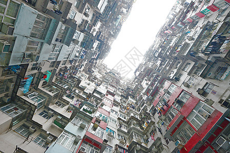 香港公寓生活市中心贫民窟贫困邻里城市住房建筑世界建筑学背景图片