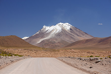 玻利维亚山高度火山棕色顶峰沙漠图片