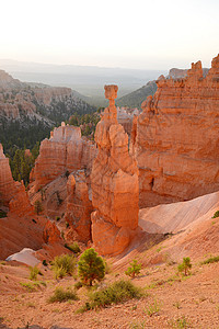 Bryce 峡谷巅峰悬崖编队风景砂岩旅行国家岩石石头沙漠图片