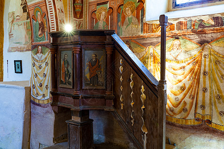 施洗者圣约翰教堂的讲坛 Bohinj图片