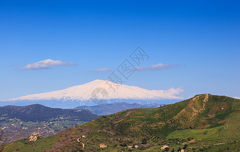 Etna火山和西西里地区活动危险国家乡村森林土地领土灾难场景风景图片