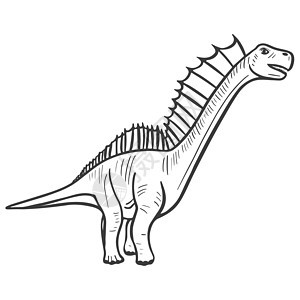 恐龙素描手绘图片