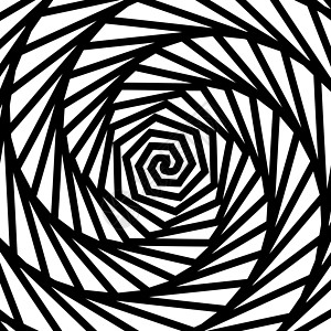 黑白催眠背景马赛克纺织品卫生间钻石插图长方形螺旋素描织物棉布图片