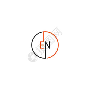 方形 en 标志字母设计概念互联网品牌创造力字体正方形圆形商业身份公司技术图片