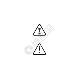 感叹号当心图标标志模板横幅预防手绘帮助警报涂鸦三角形事故注意力警告图片