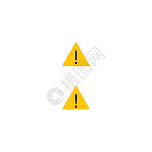 感叹号当心图标标志模板事故危险注意力三角形手绘冒险交通横幅网络警告背景图片
