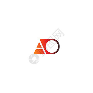 字母 AO 标志组合图片