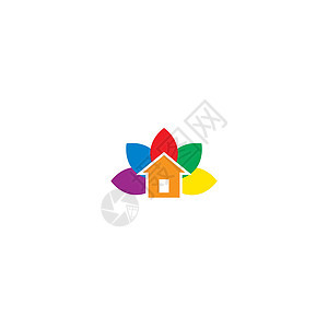 房子标志插图精英财产项目商业工程公寓小屋奢华标识背景图片